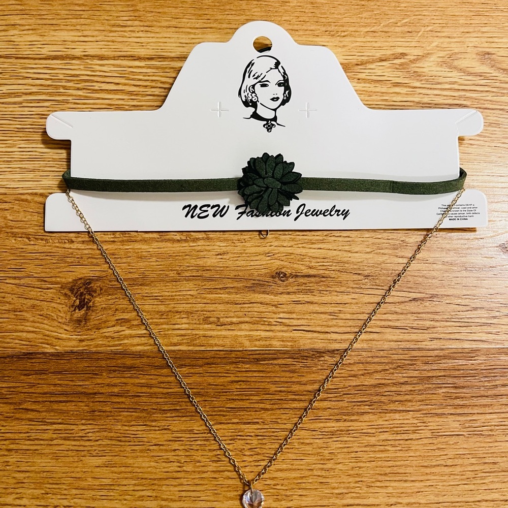 Fashion Jewelry Green Choker Necklace